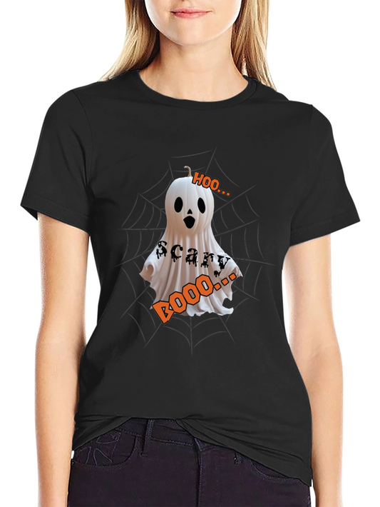 Halloween Ghost Pumpkin T-Shirt - Scary Boo Design