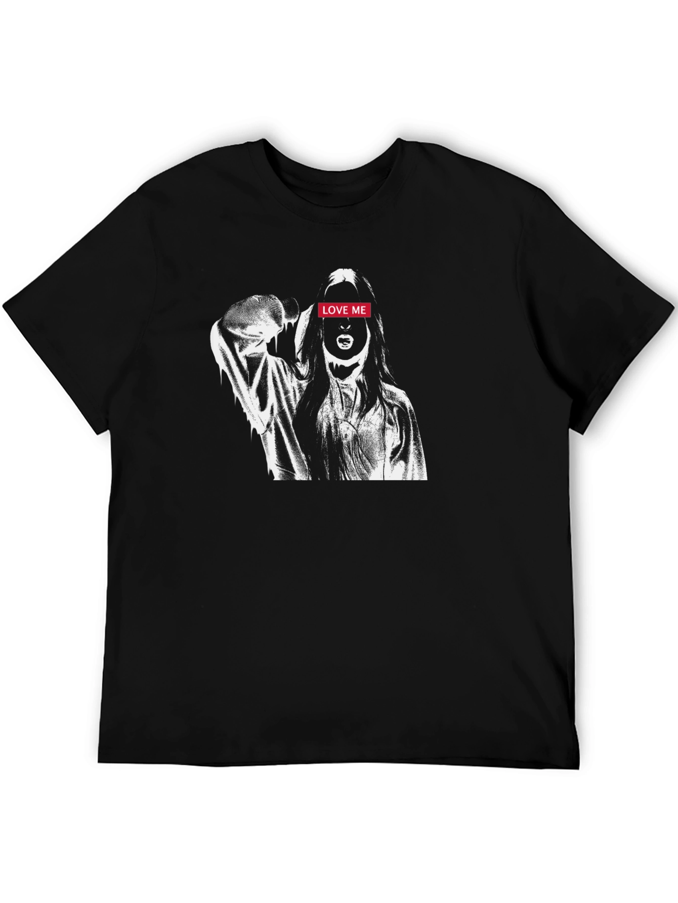 Edgy Love Me Graphic Tee - Black