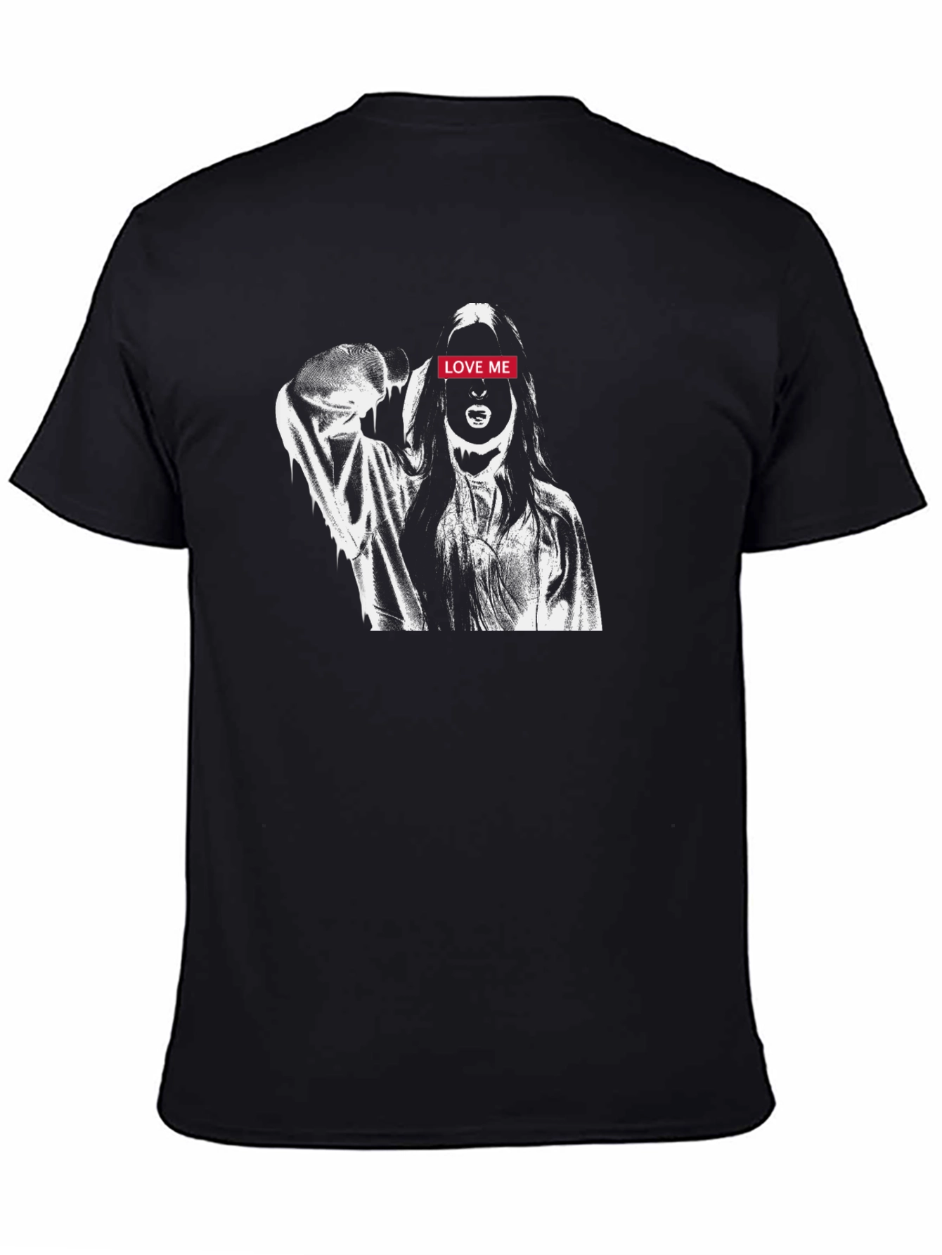 Edgy Love Me Graphic Tee - Black