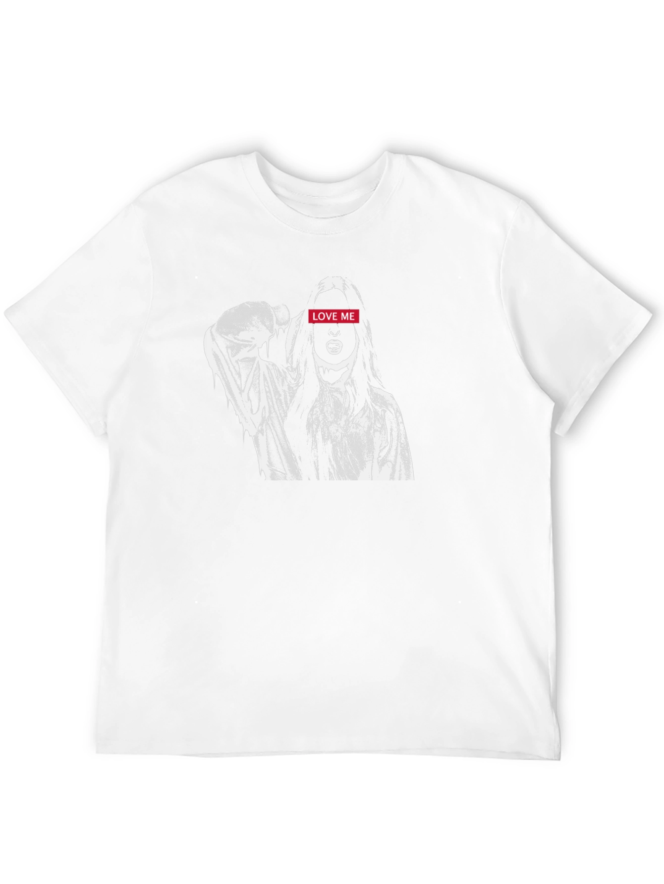 Edgy Love Me Graphic Tee - Black