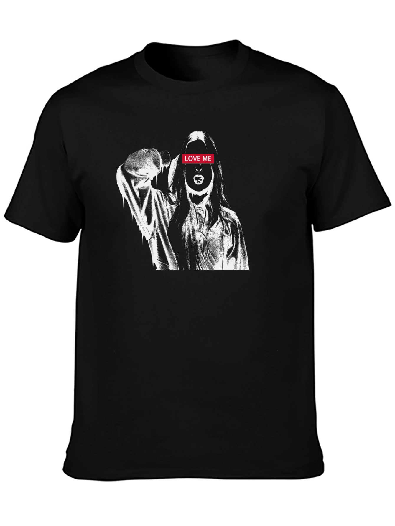 Edgy Love Me Graphic Tee - Black