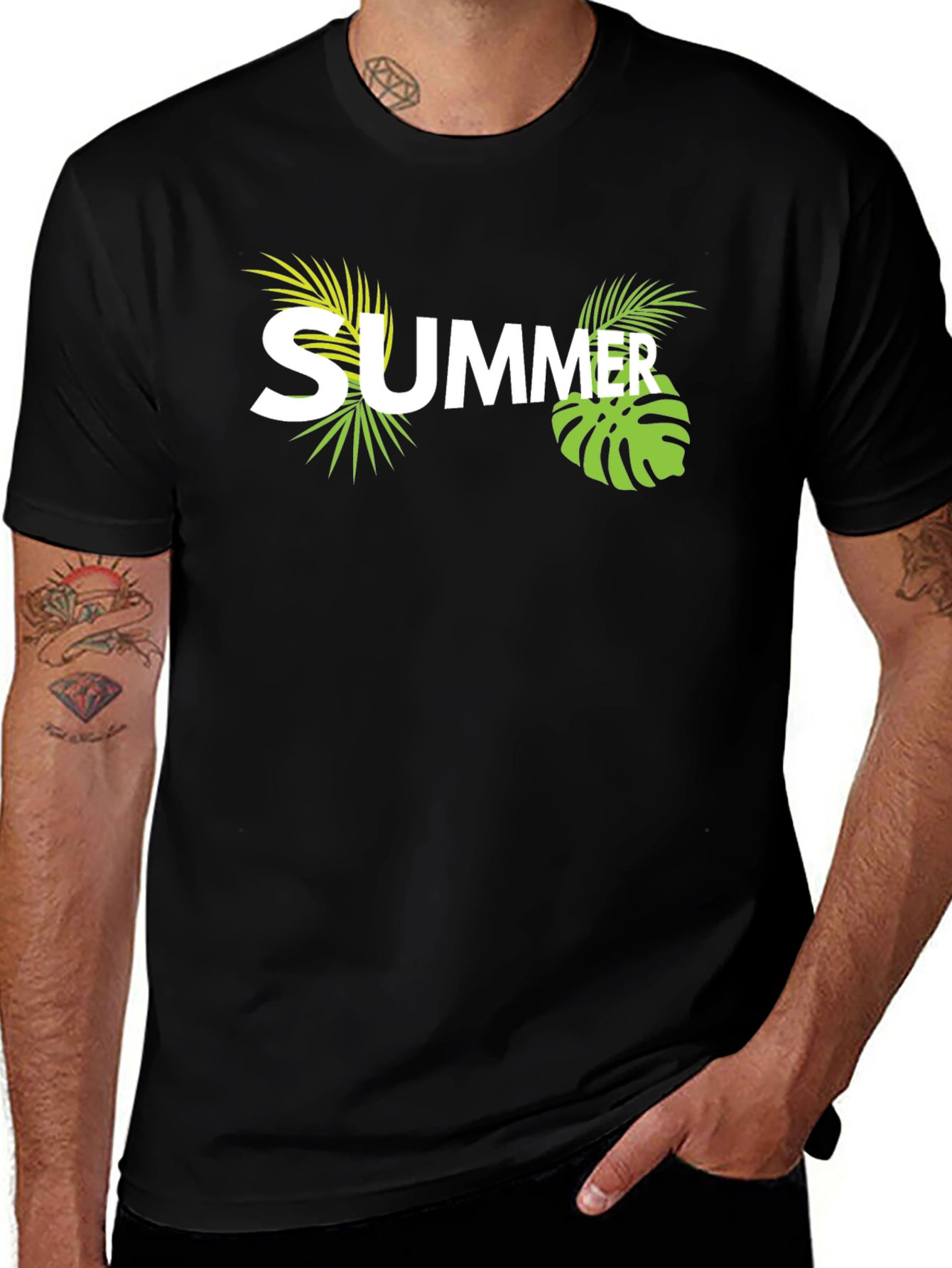 Summer Vibes Graphic T-Shirt - Casual Black Tee