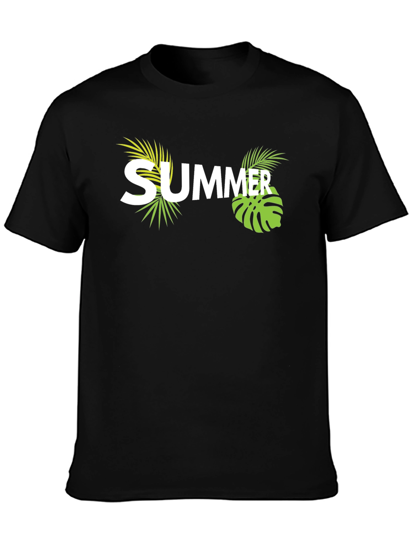 Summer Vibes Graphic T-Shirt - Casual Black Tee