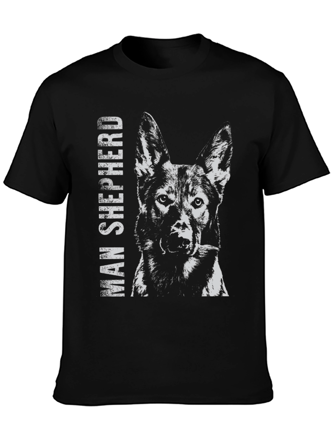 Man Shepherd Dog Graphic T-Shirt