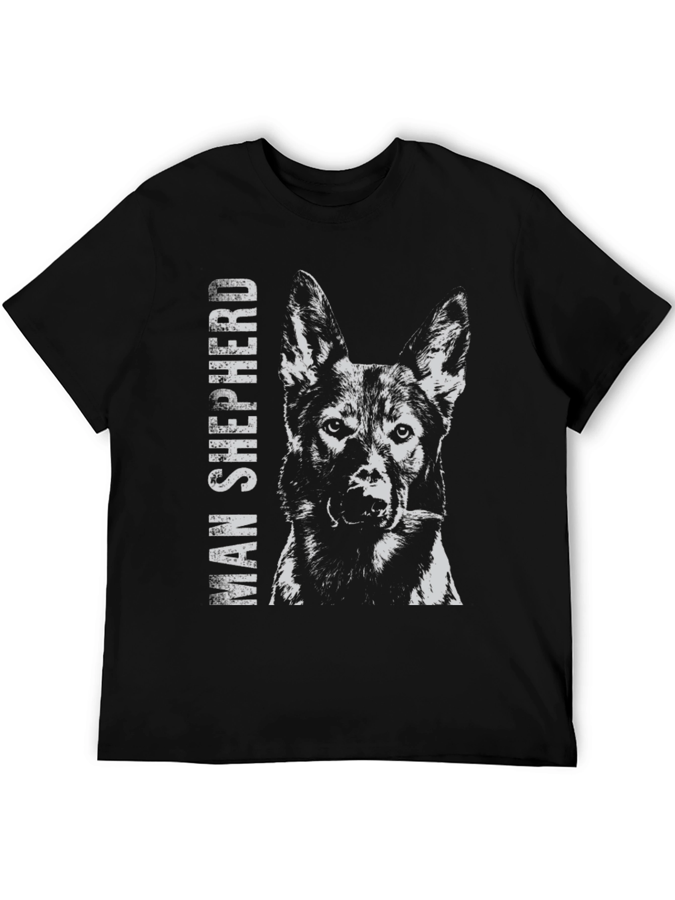 Man Shepherd Dog Graphic T-Shirt