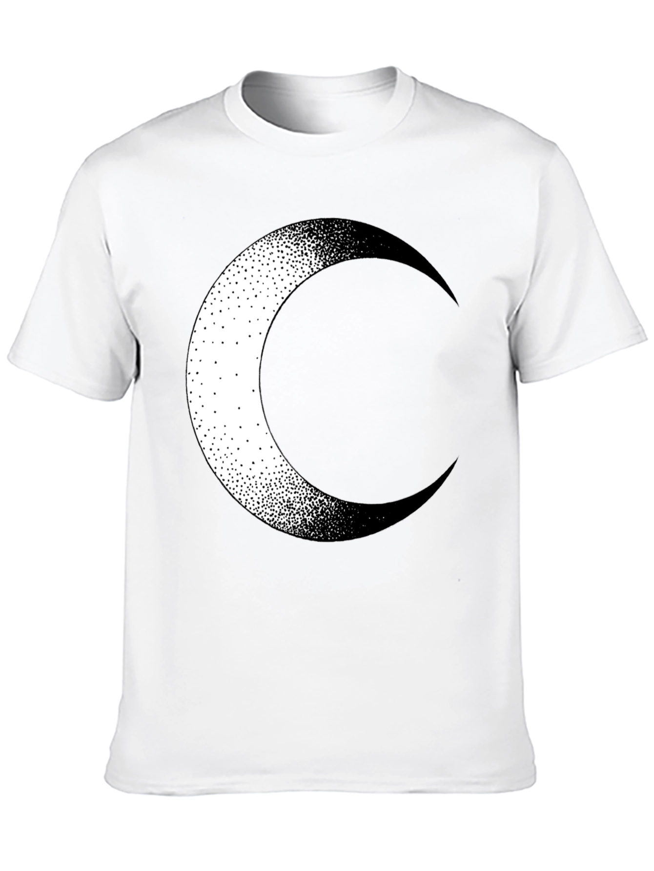 Crescent Moon Graphic Tee - Stylish Black Cotton T-Shirt