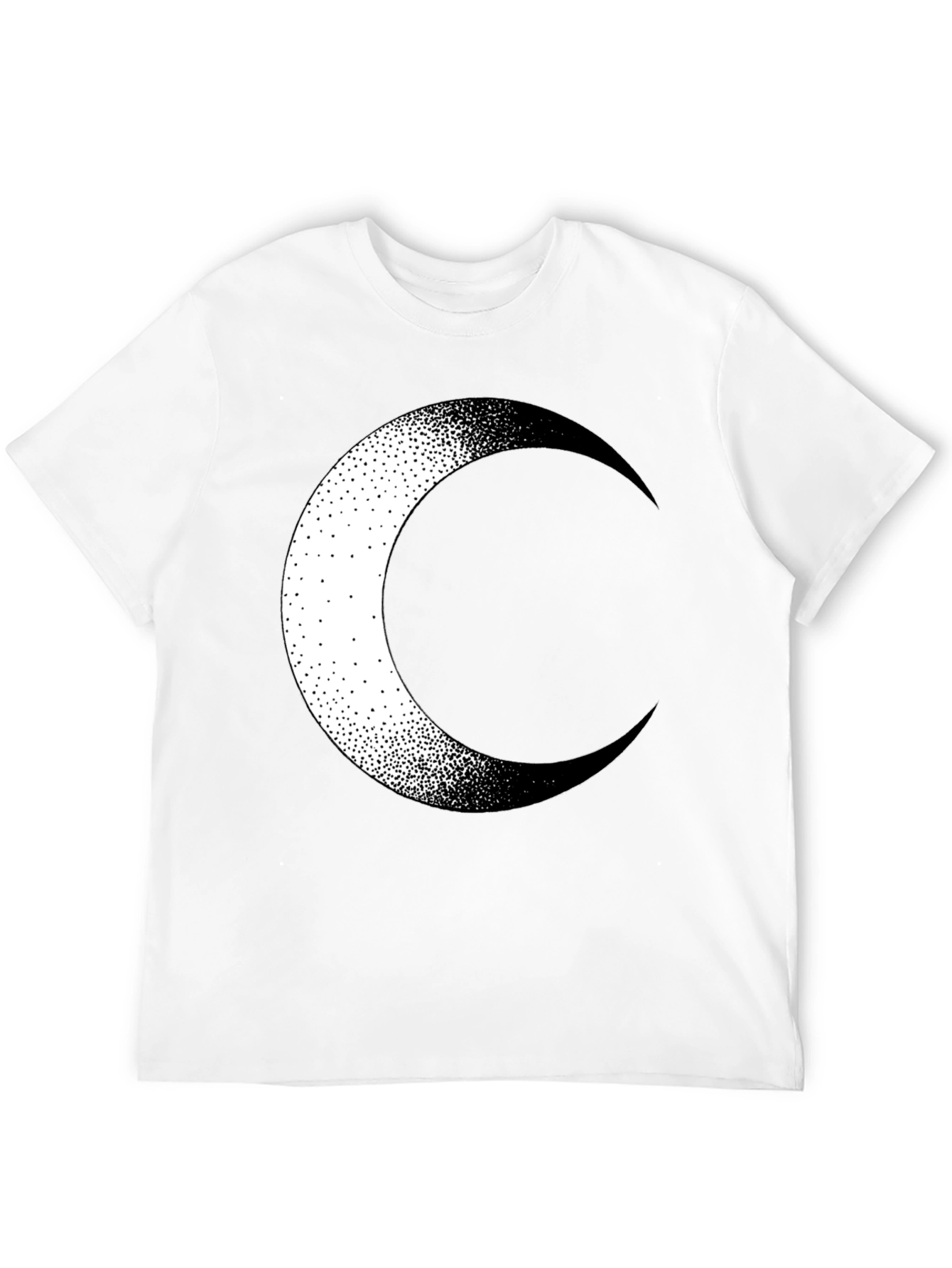 Crescent Moon Graphic Tee - Stylish Black Cotton T-Shirt
