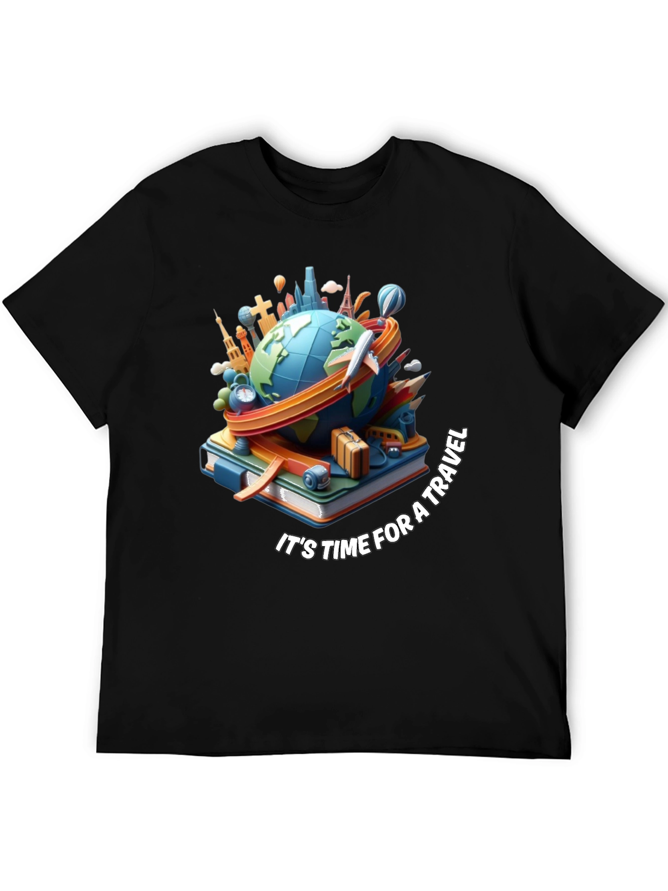 Time for Travel Graphic Tee - Black