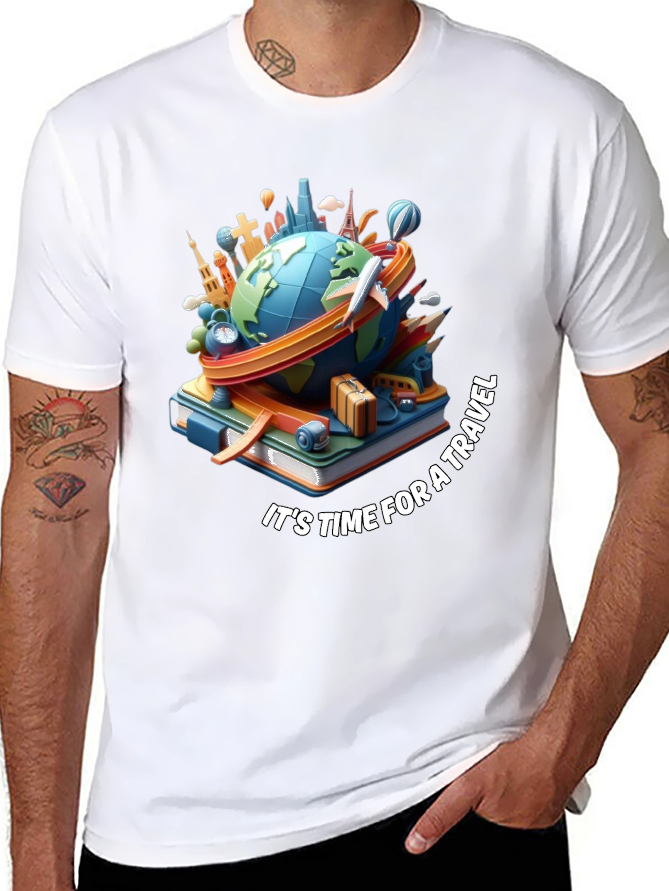 Time for Travel Graphic Tee - Black