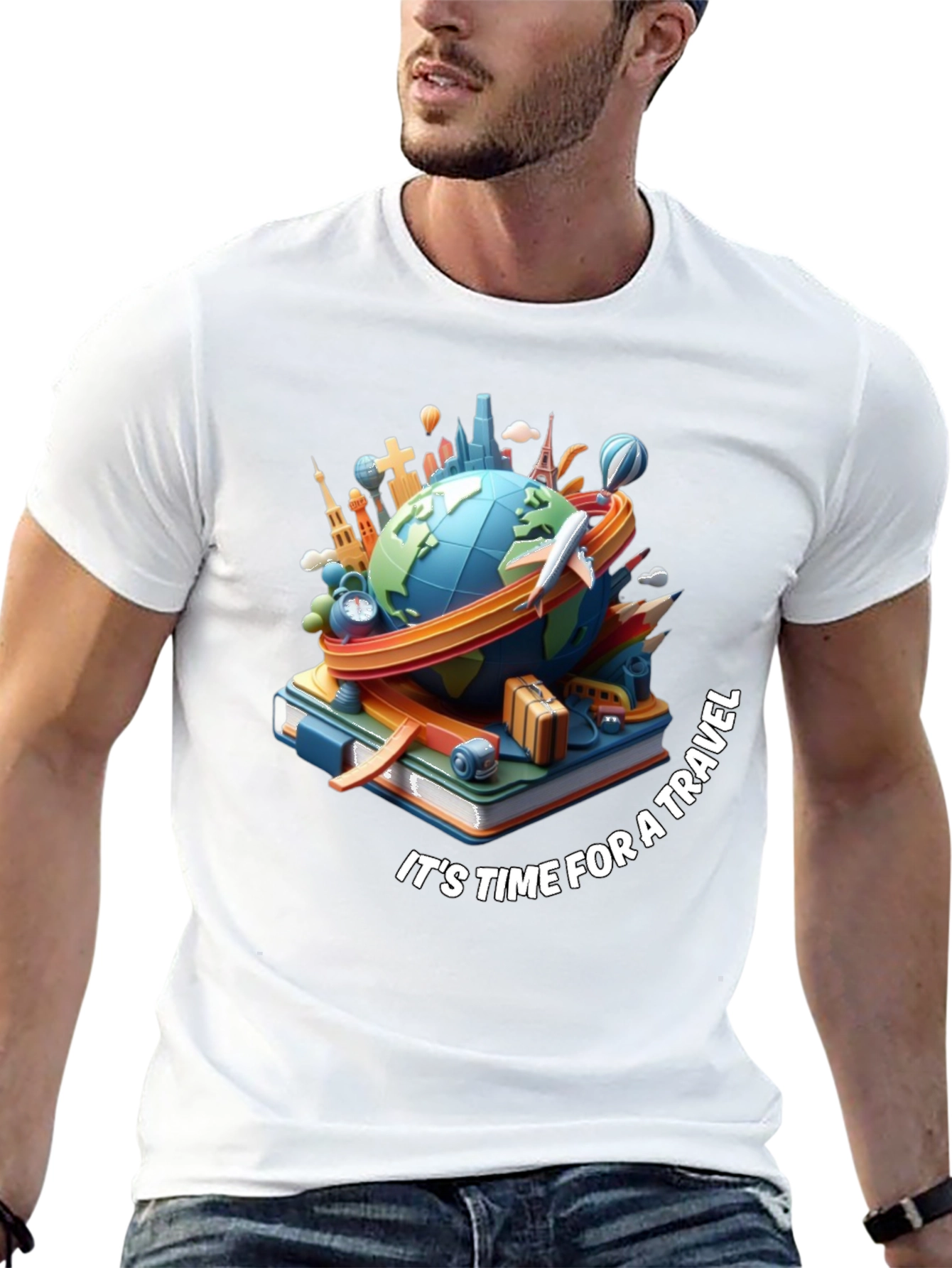 Time for Travel Graphic Tee - Black