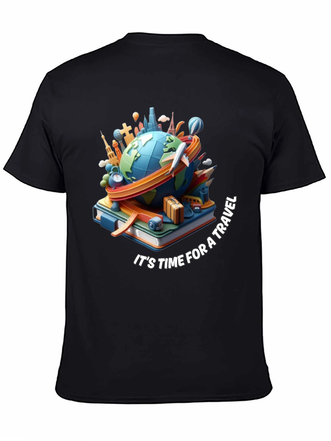 Time for Travel Graphic Tee - Black
