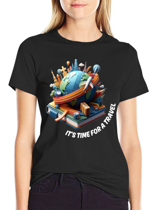 Time for Travel Graphic Tee - Black