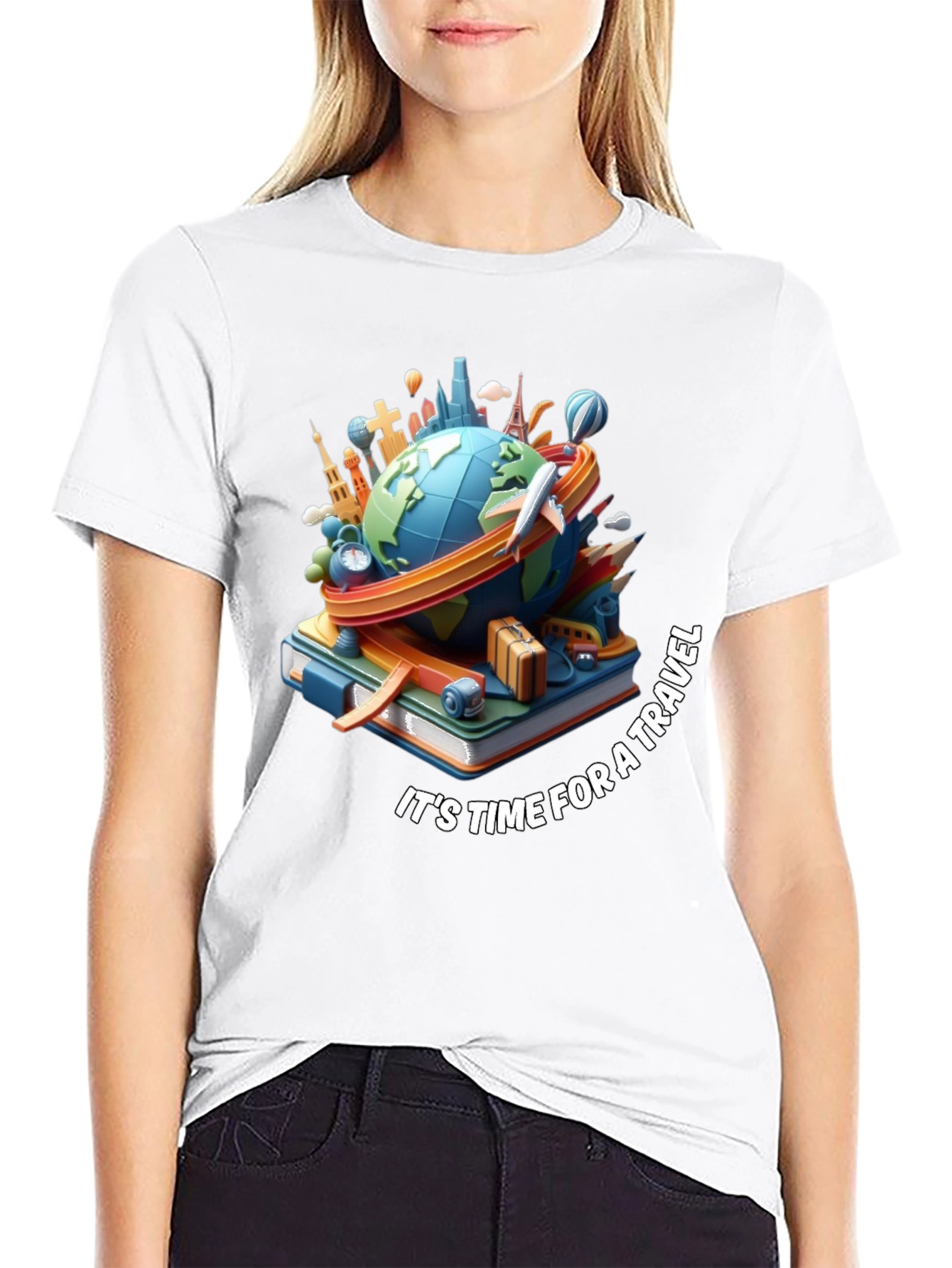 Time for Travel Graphic Tee - Black