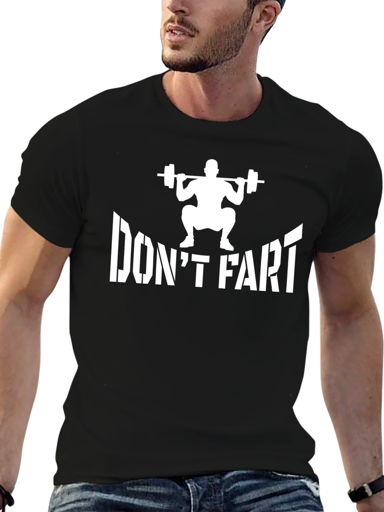 Dont Fart Weightlifting T-Shirt Funny Gym Tee