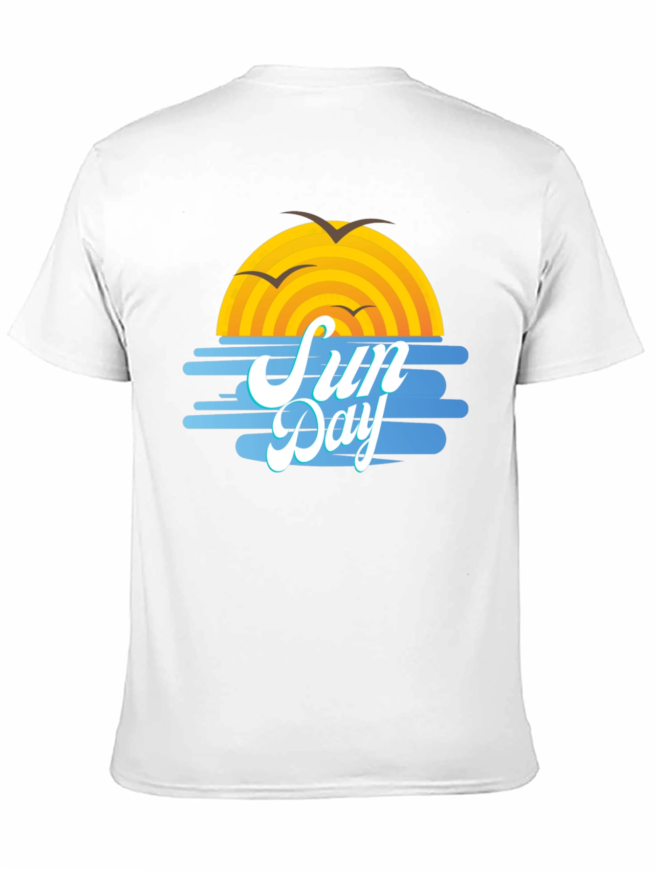 Sun Day Graphic Tee - Black Cotton T-Shirt