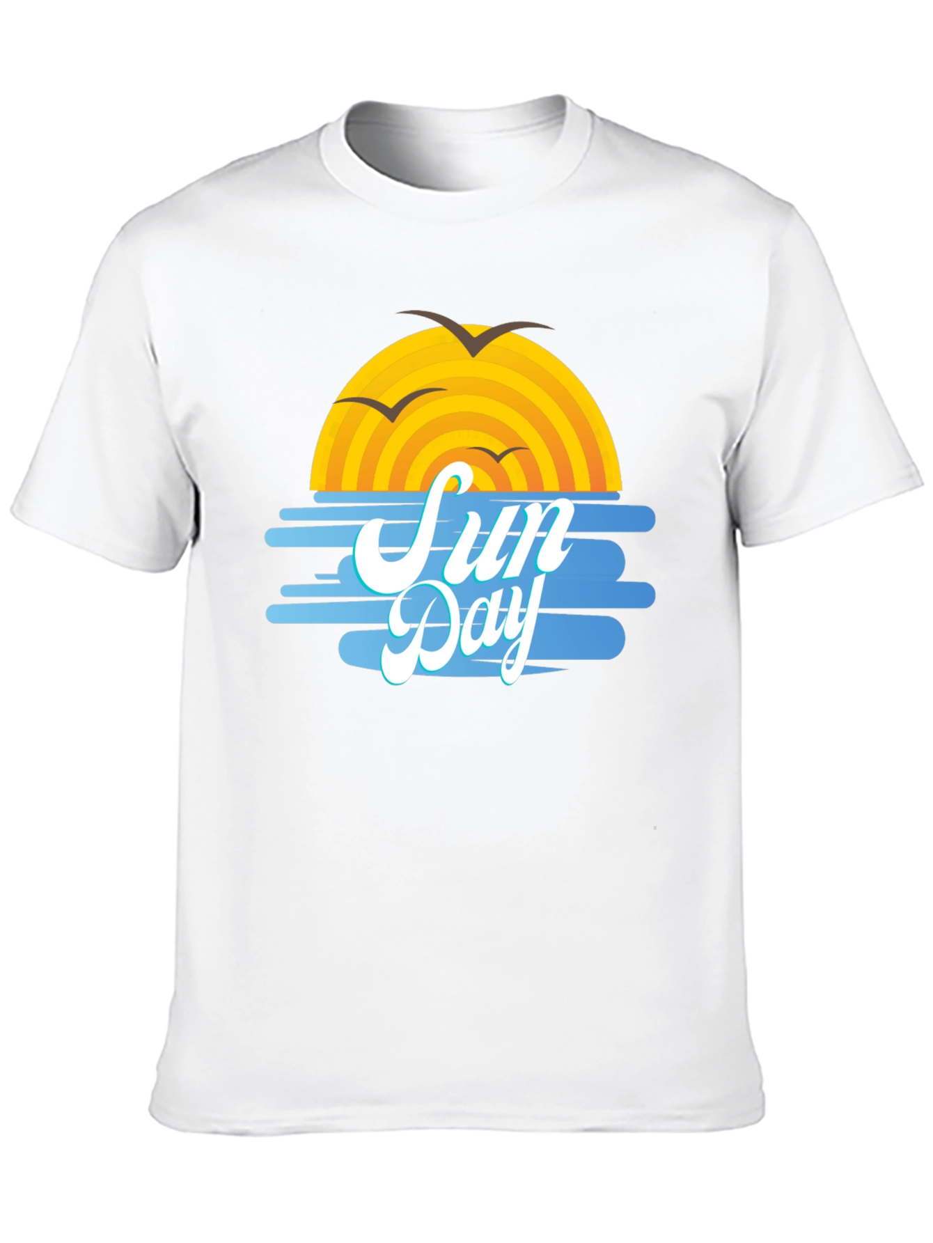 Sun Day Graphic Tee - Black Cotton T-Shirt