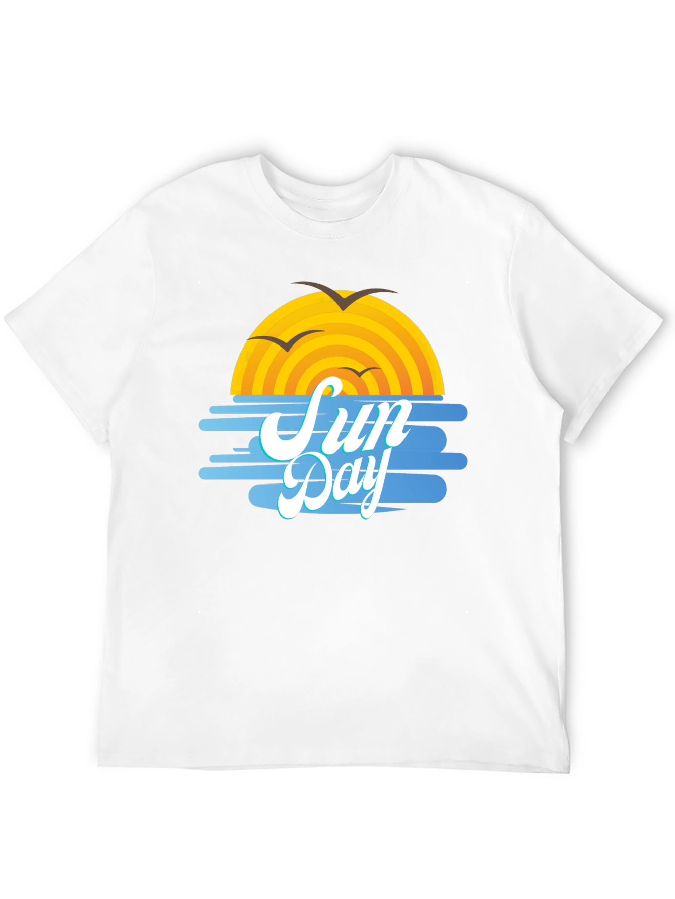 Sun Day Graphic Tee - Black Cotton T-Shirt