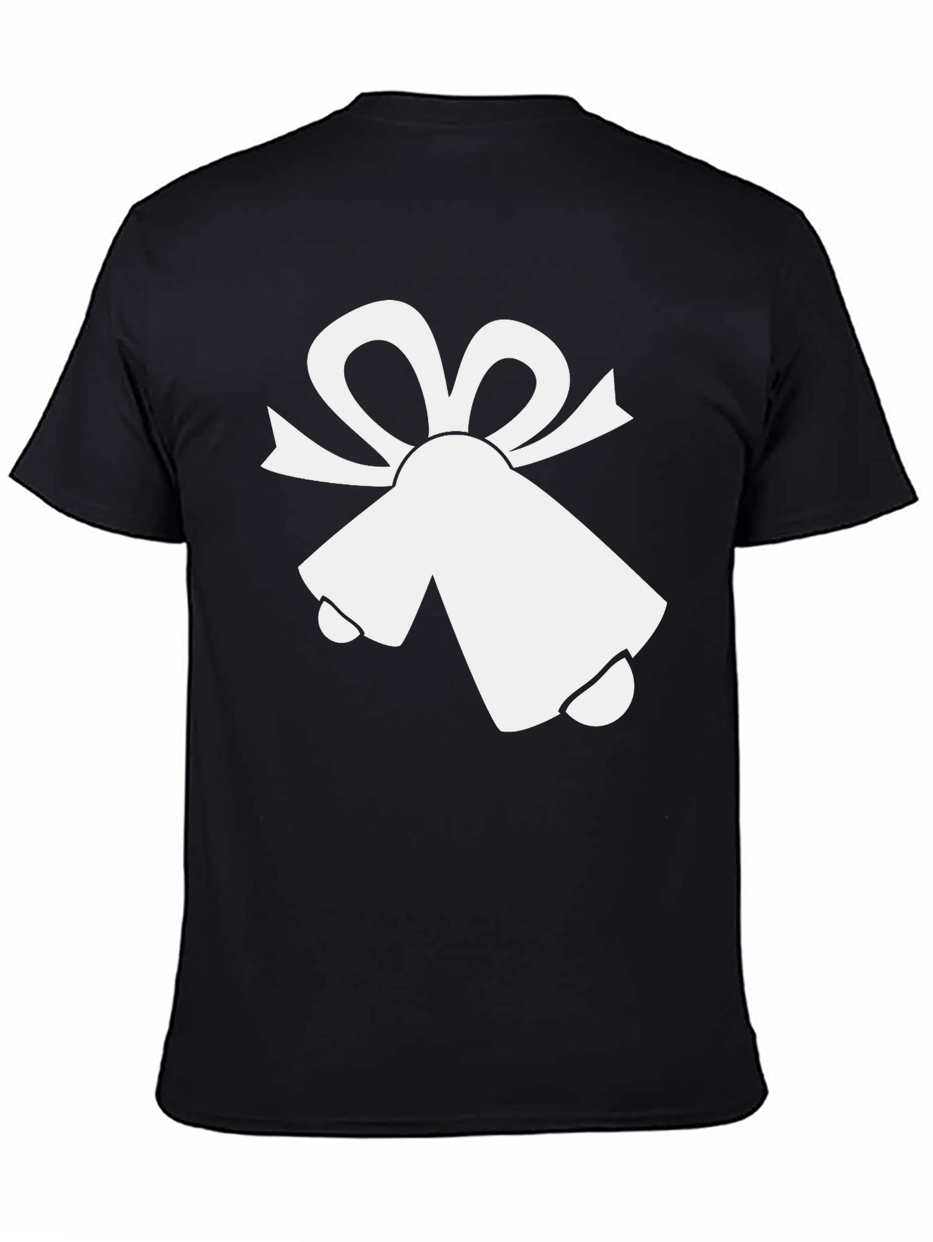 Festive Bells Graphic Tee - Black Cotton Blend