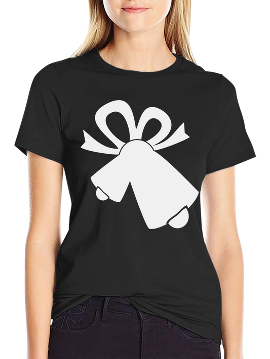 Festive Bells Graphic Tee - Black Cotton Blend
