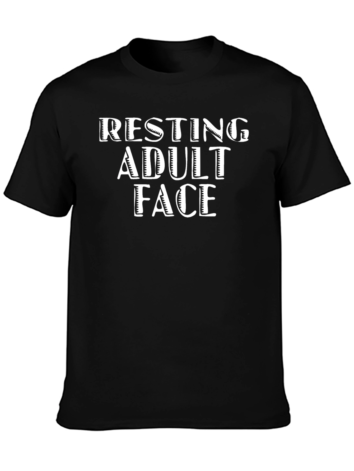 Resting Adult Face Funny Graphic T-Shirt