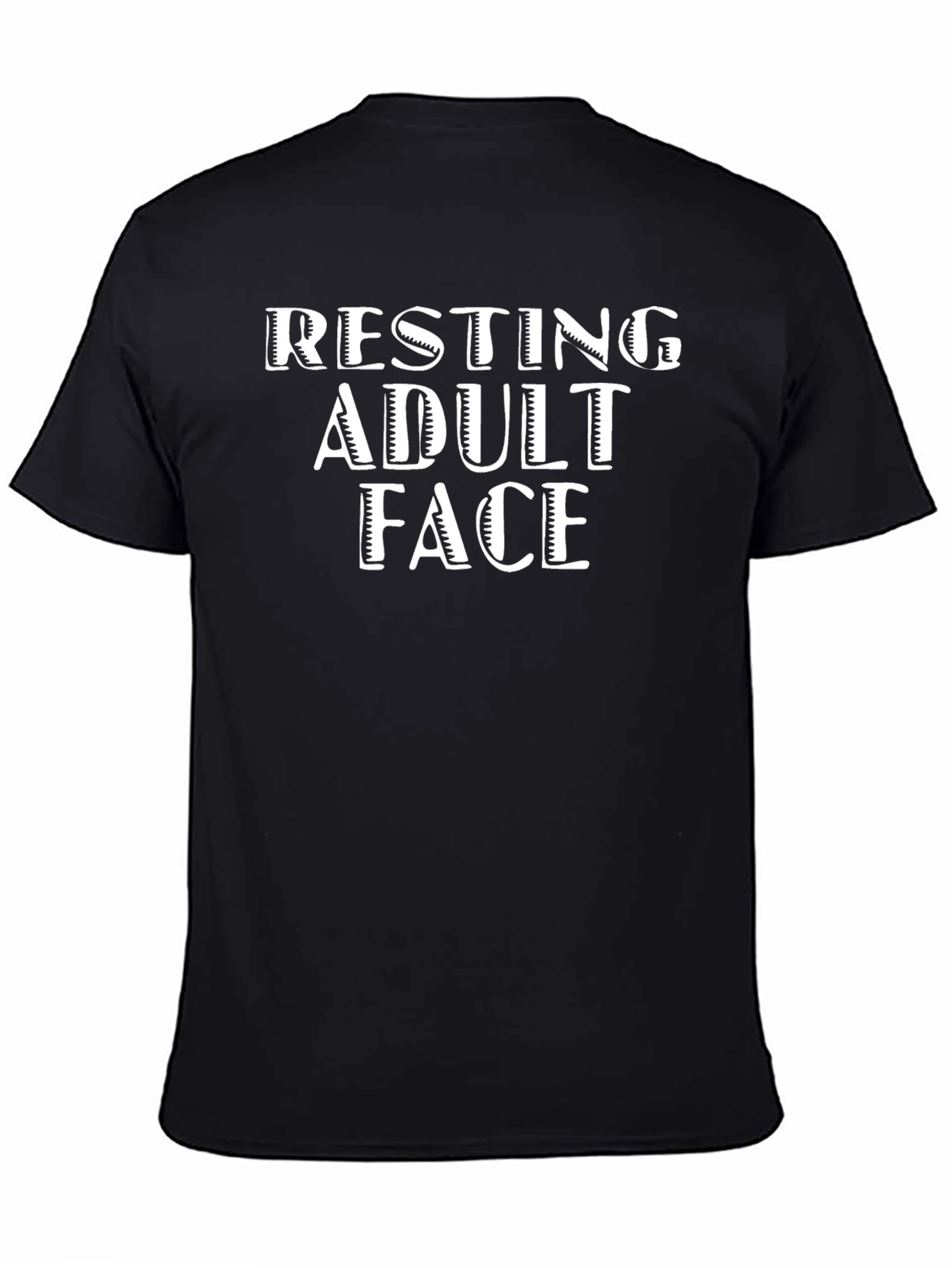Resting Adult Face Funny Graphic T-Shirt
