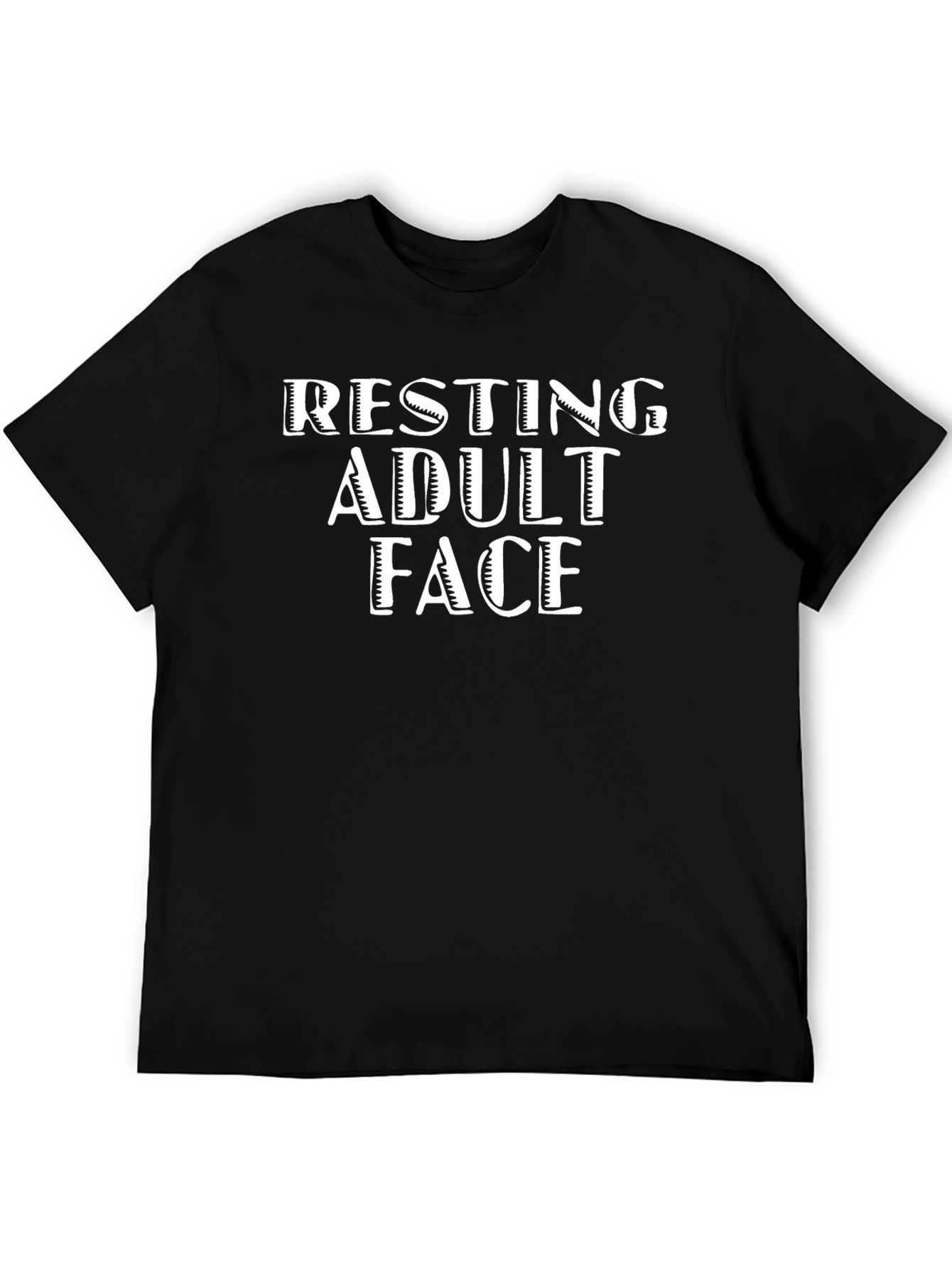 Resting Adult Face Funny Graphic T-Shirt