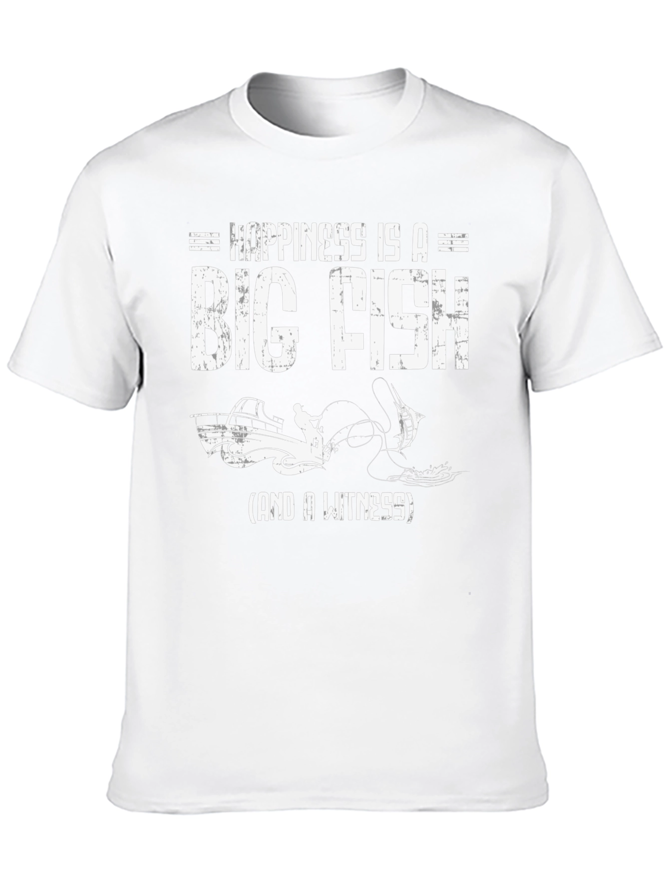 Happiness is a Big Fish T-Shirt - Fisherman Gift