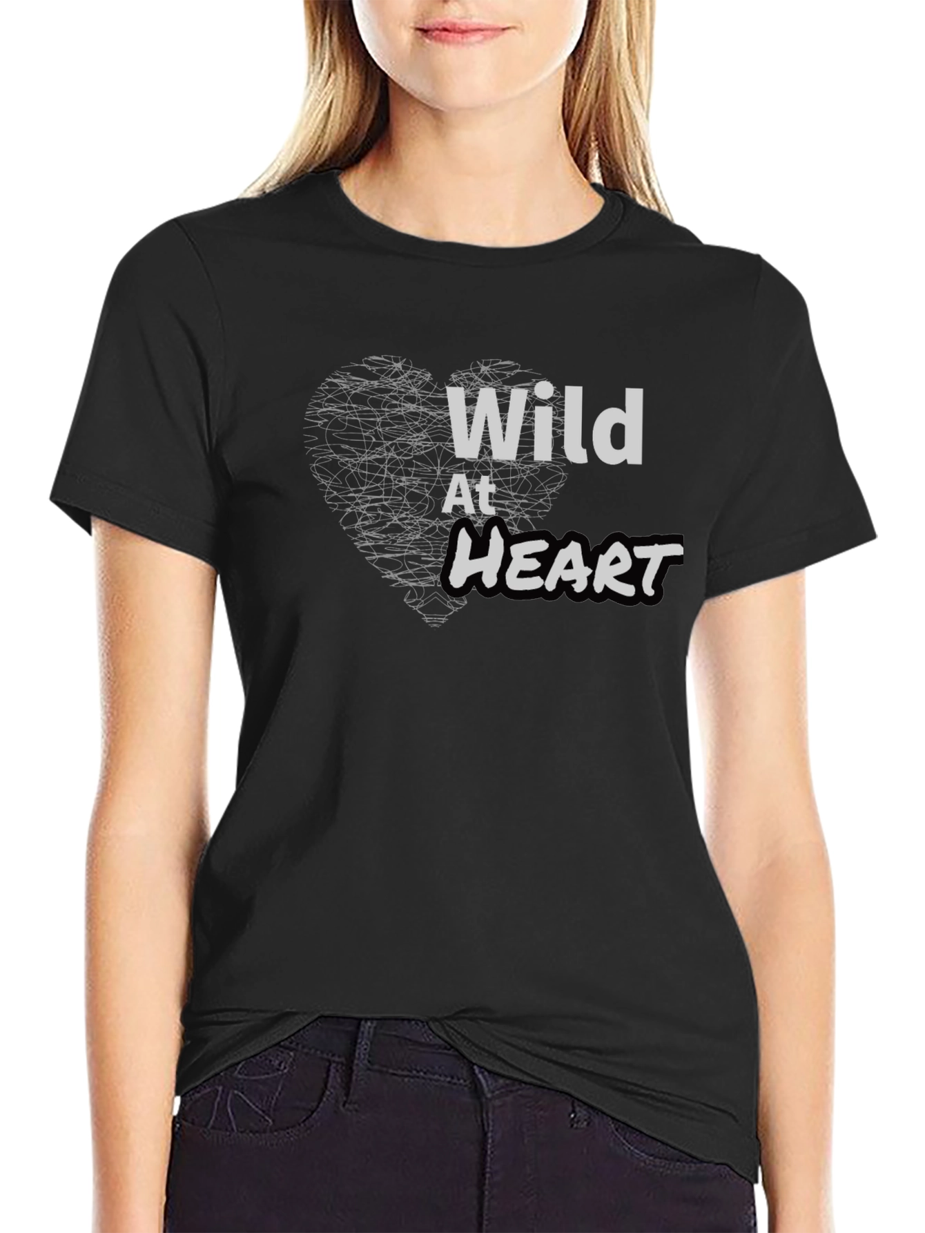 Wild At Heart Black Graphic Tee