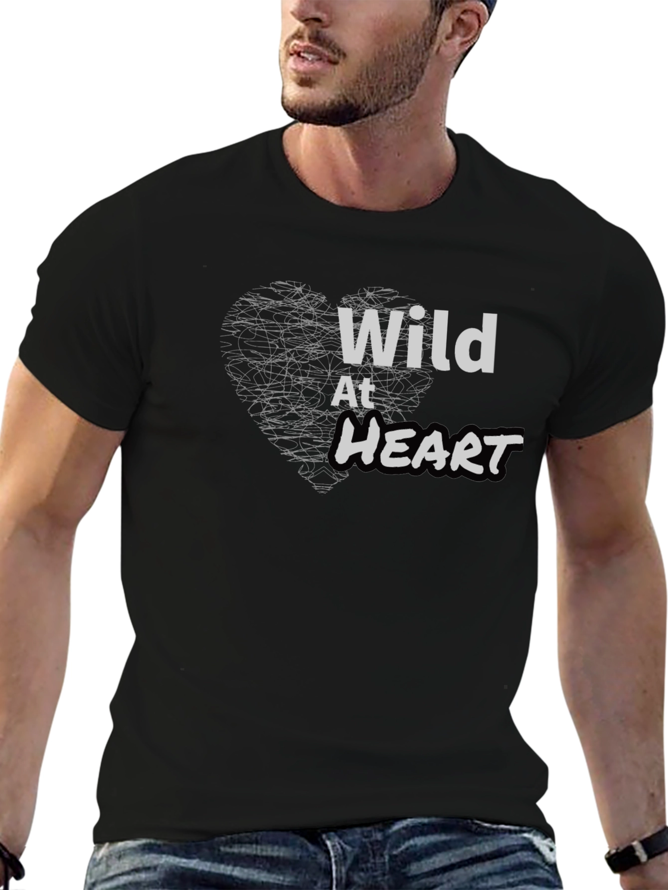 Wild At Heart Black Graphic Tee
