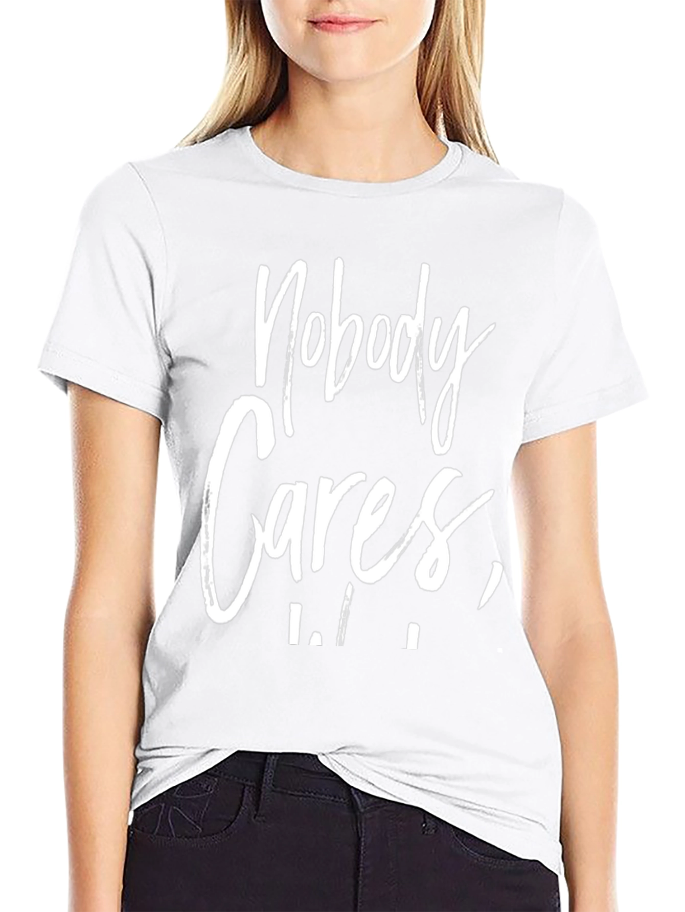 Nobody Cares Black Graphic Tee