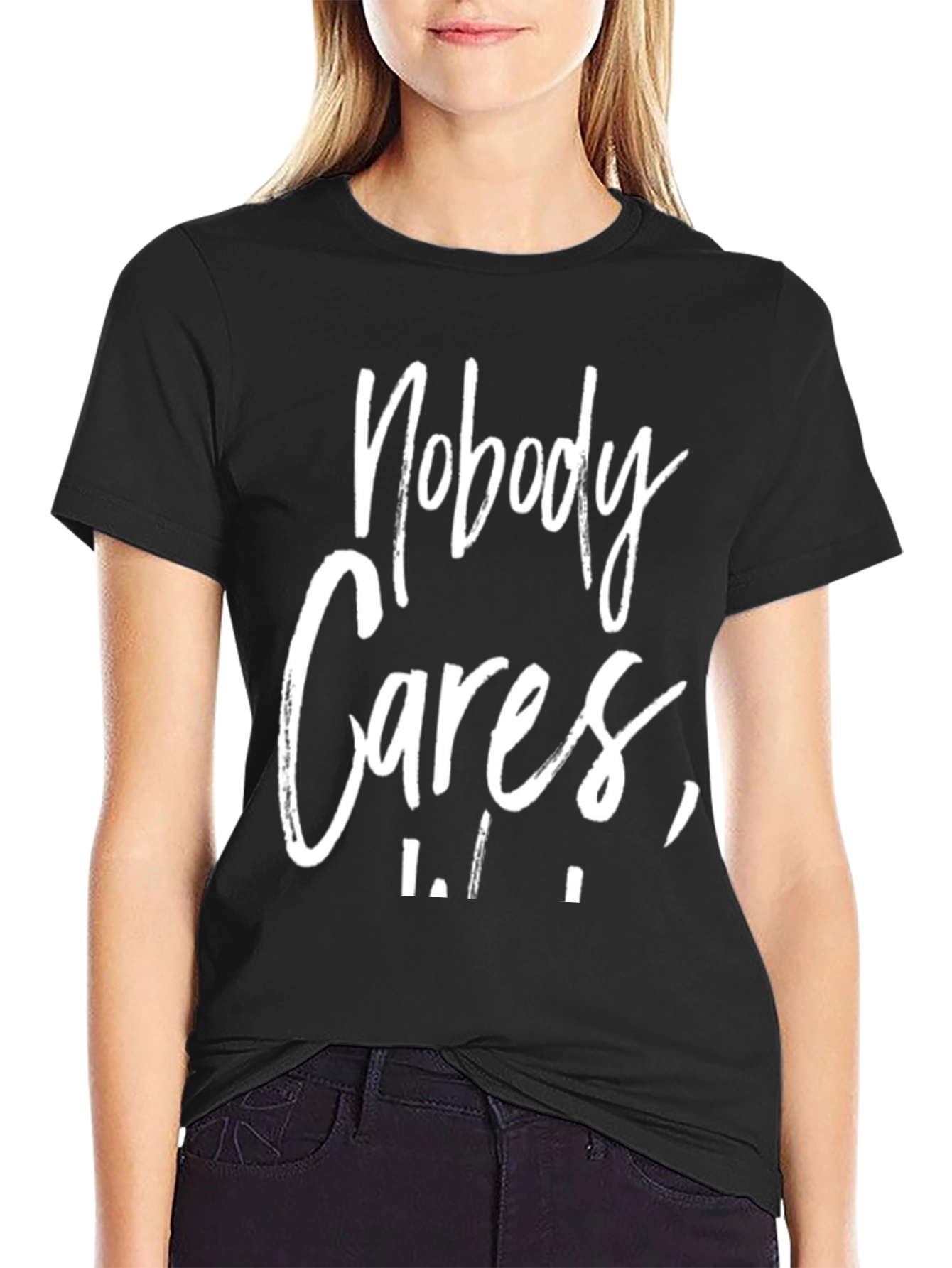 Nobody Cares Black Graphic Tee