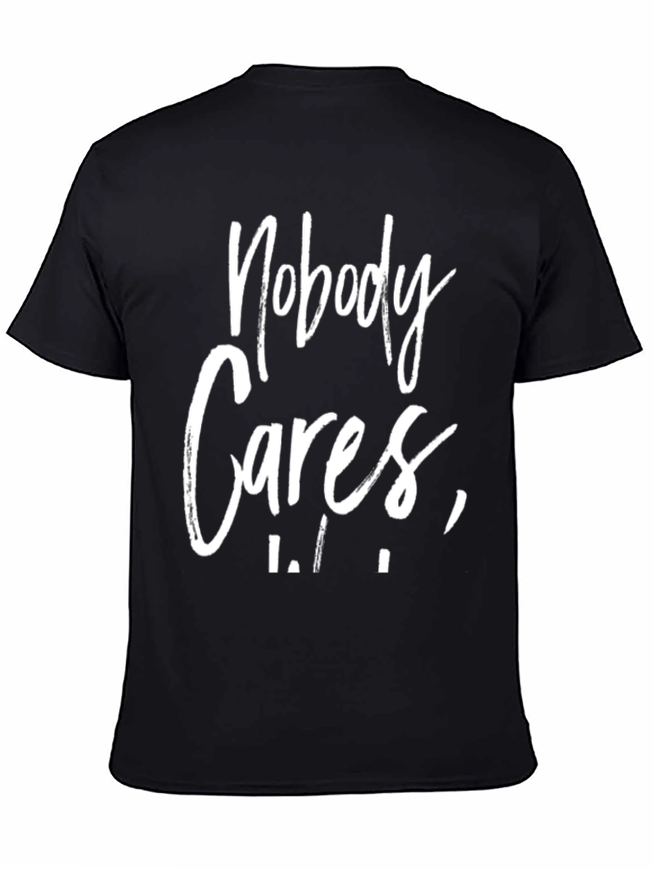 Nobody Cares Black Graphic Tee