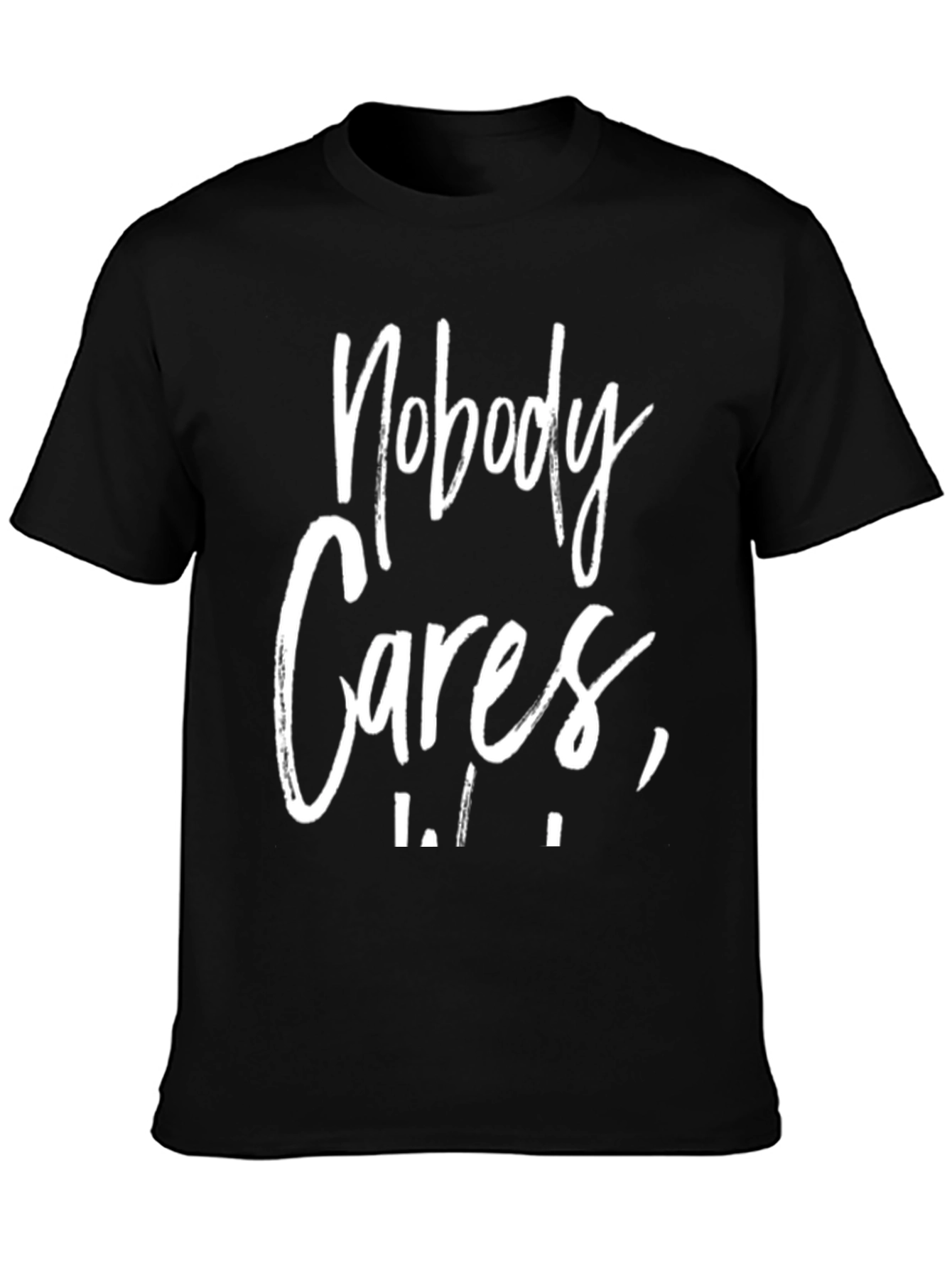 Nobody Cares Black Graphic Tee