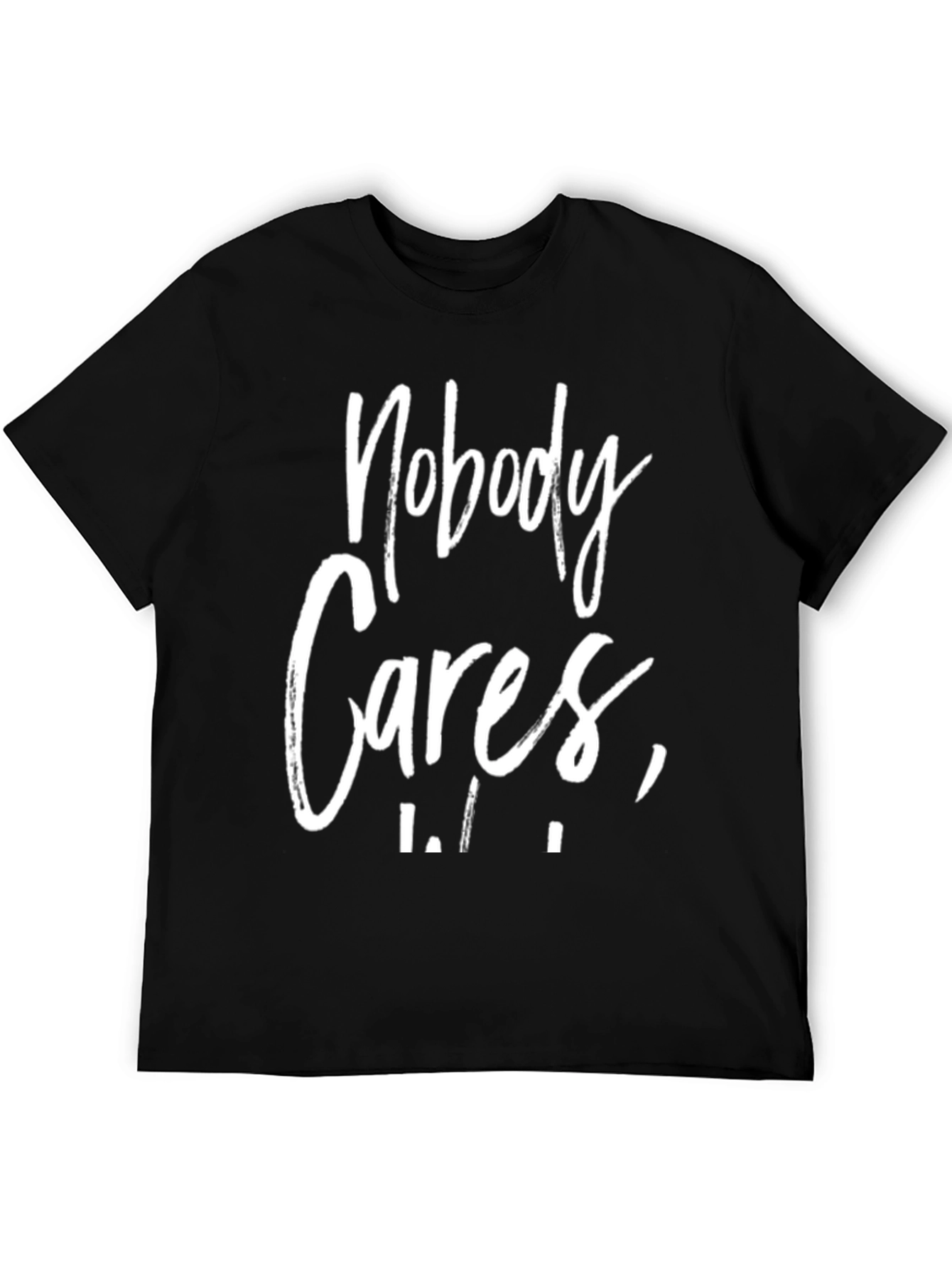 Nobody Cares Black Graphic Tee