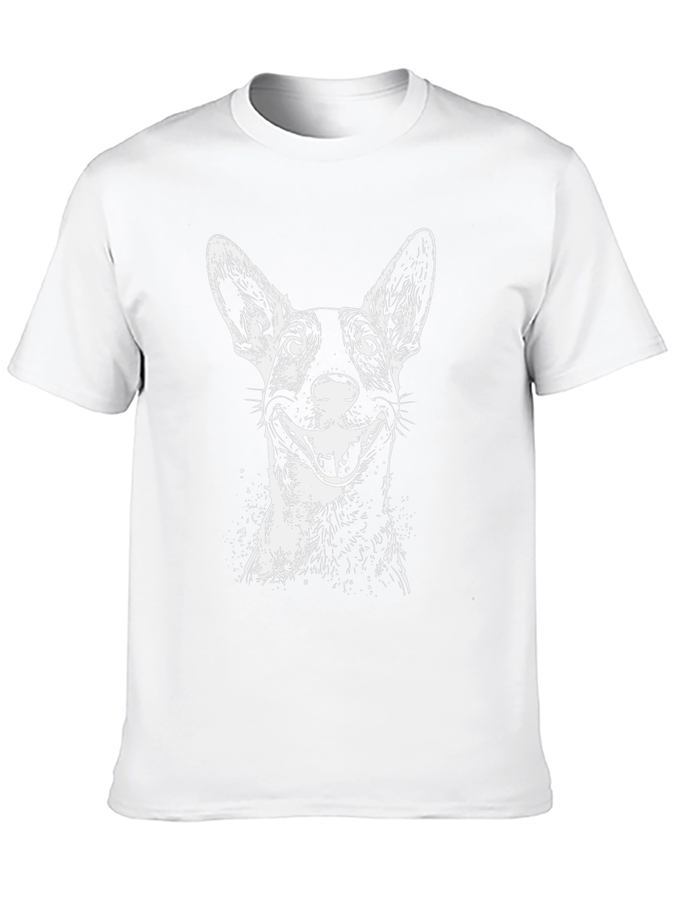 Dog Graphic Tee - Mens Black Cotton T-Shirt
