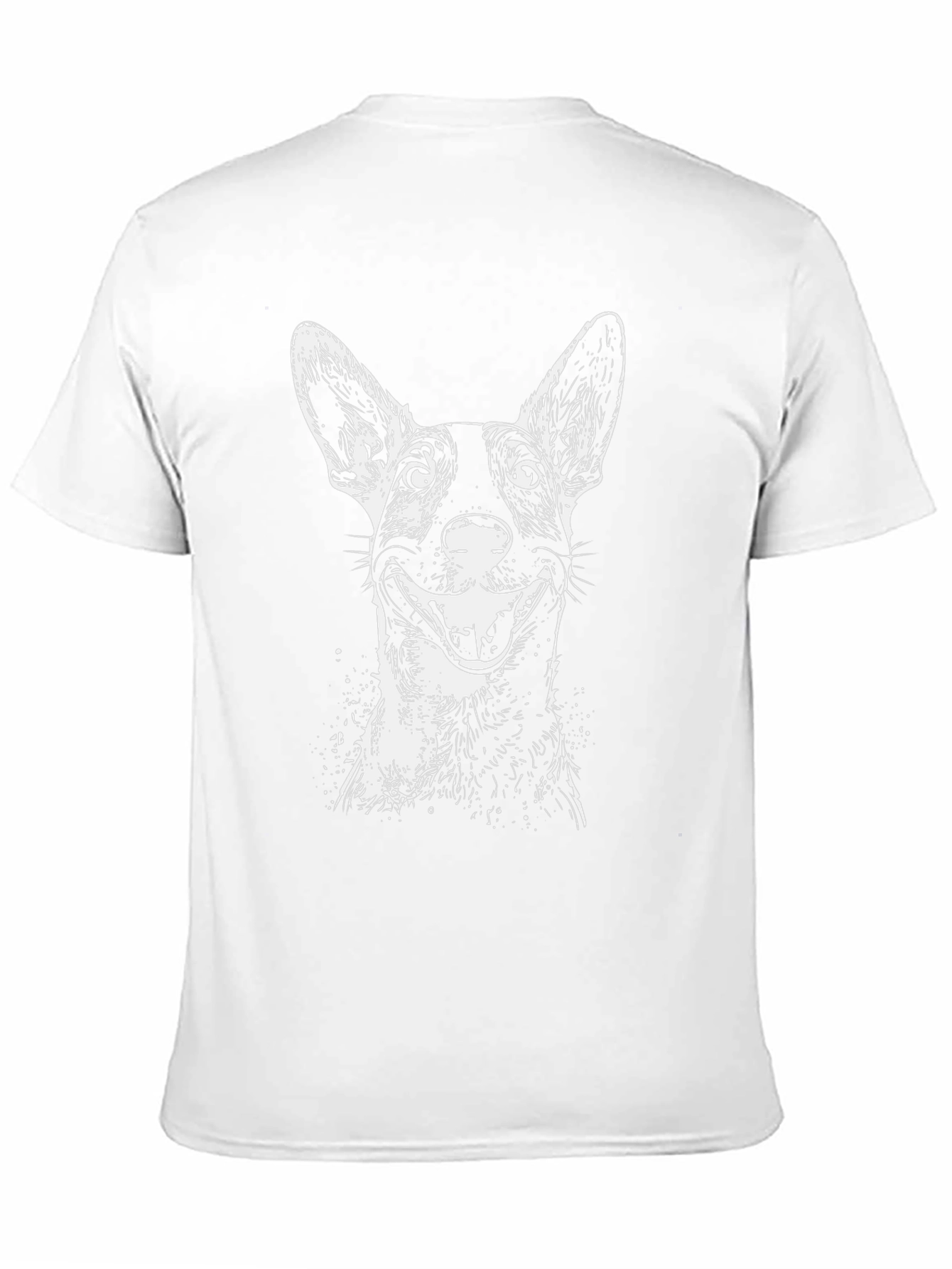 Dog Graphic Tee - Mens Black Cotton T-Shirt