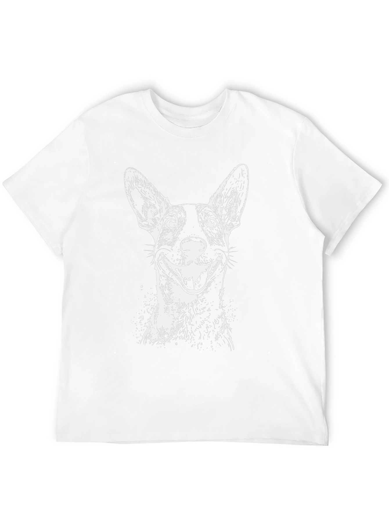 Dog Graphic Tee - Mens Black Cotton T-Shirt