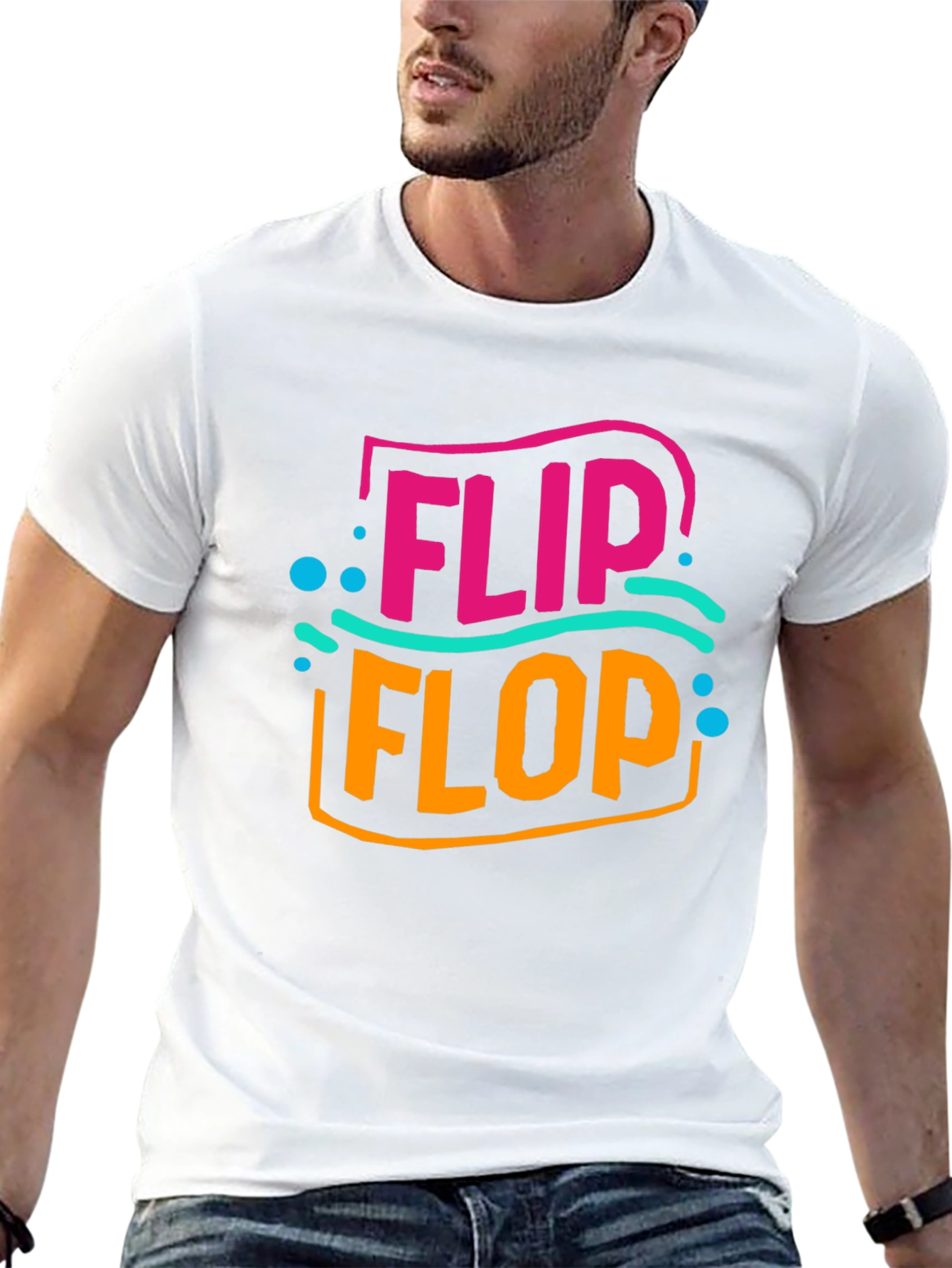 Flip Flop Graphic T-Shirt - Summer Beach Vibes