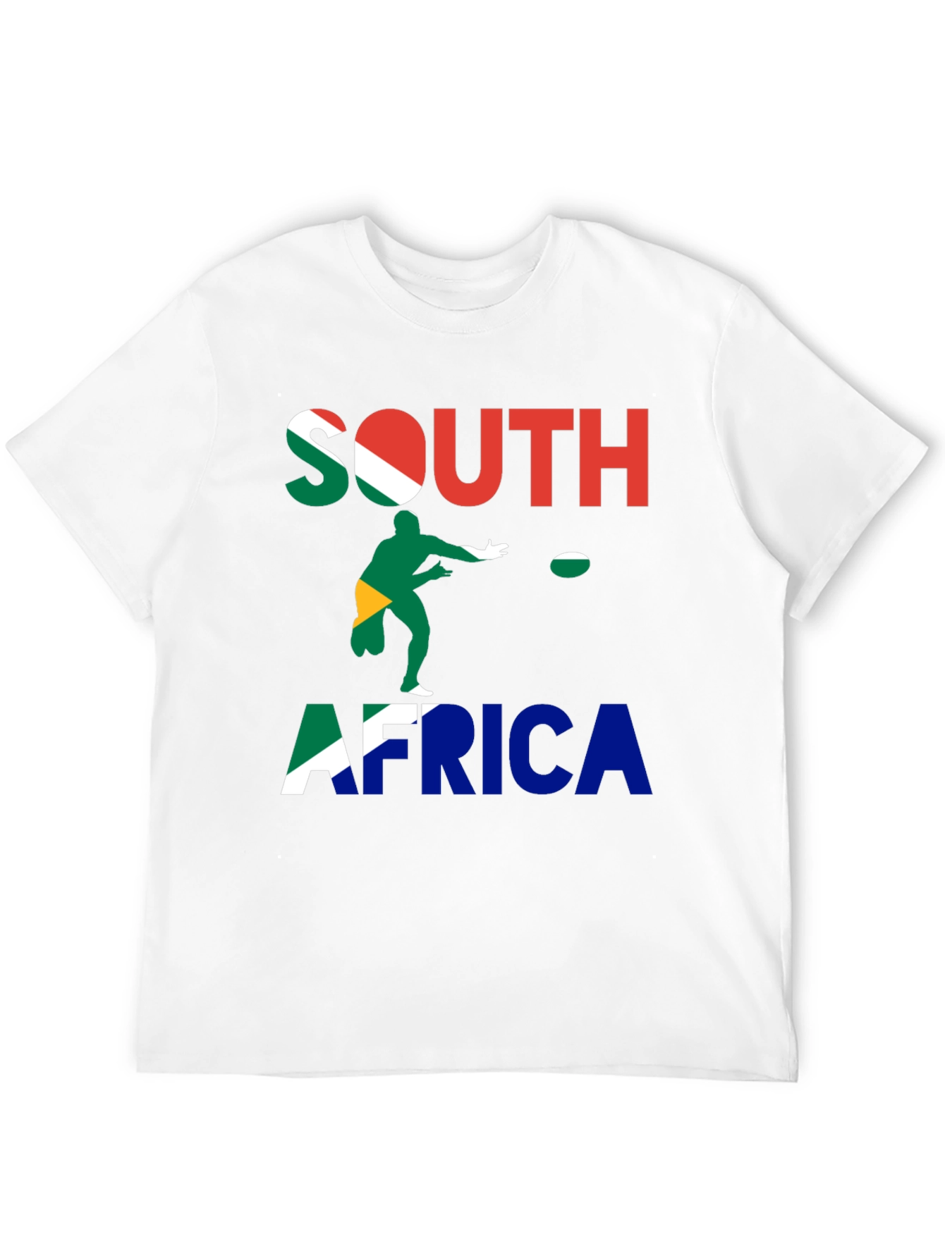 South Africa Rugby T-Shirt - Mens Black Tee