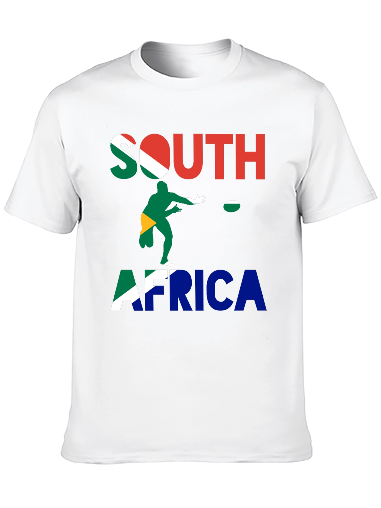 South Africa Rugby T-Shirt - Mens Black Tee