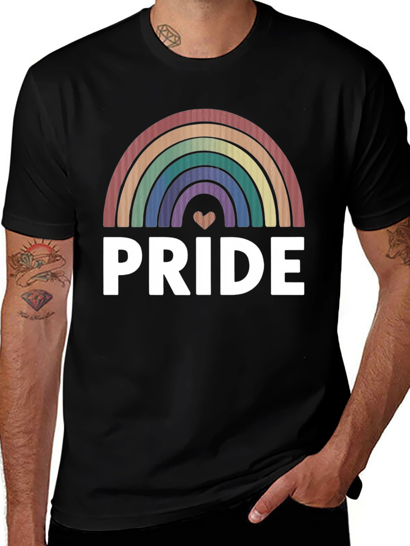 Pride Rainbow Heart T-Shirt - LGBTQ+ Pride Apparel