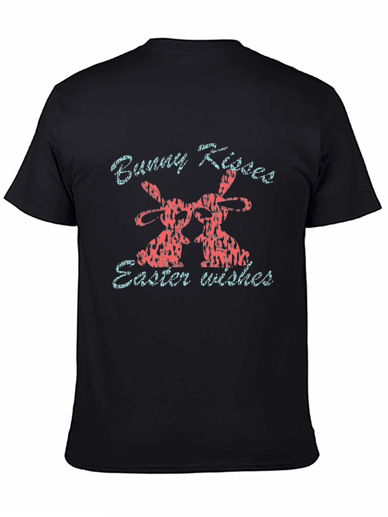 Bunny Kisses Easter Wishes Graphic T-Shirt