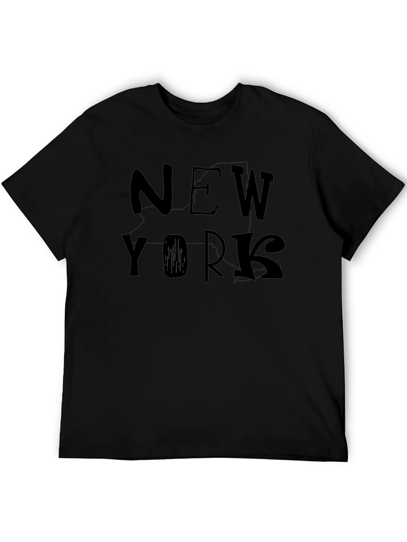 New York State T-Shirt - Black Graphic Tee