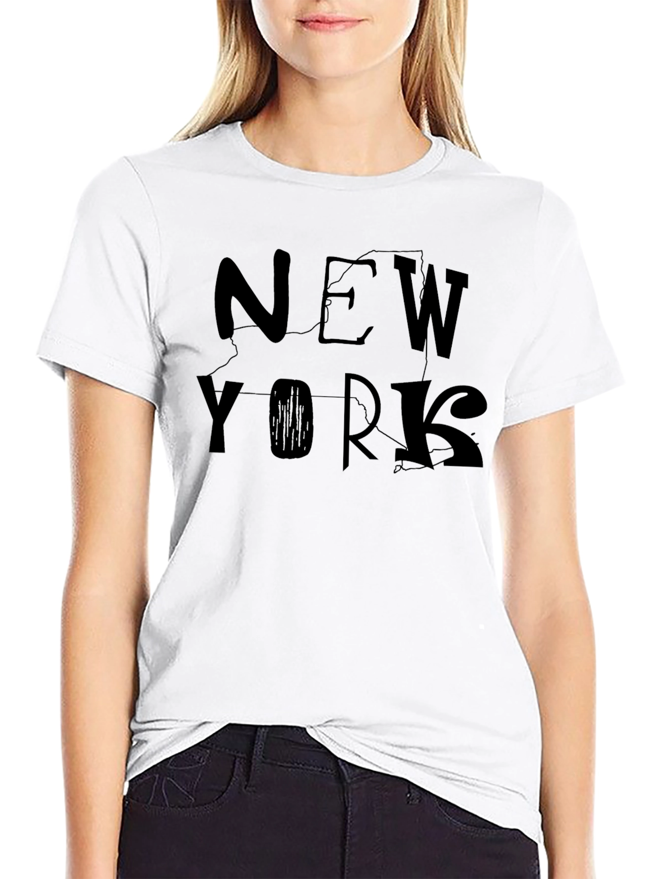 New York State T-Shirt - Black Graphic Tee