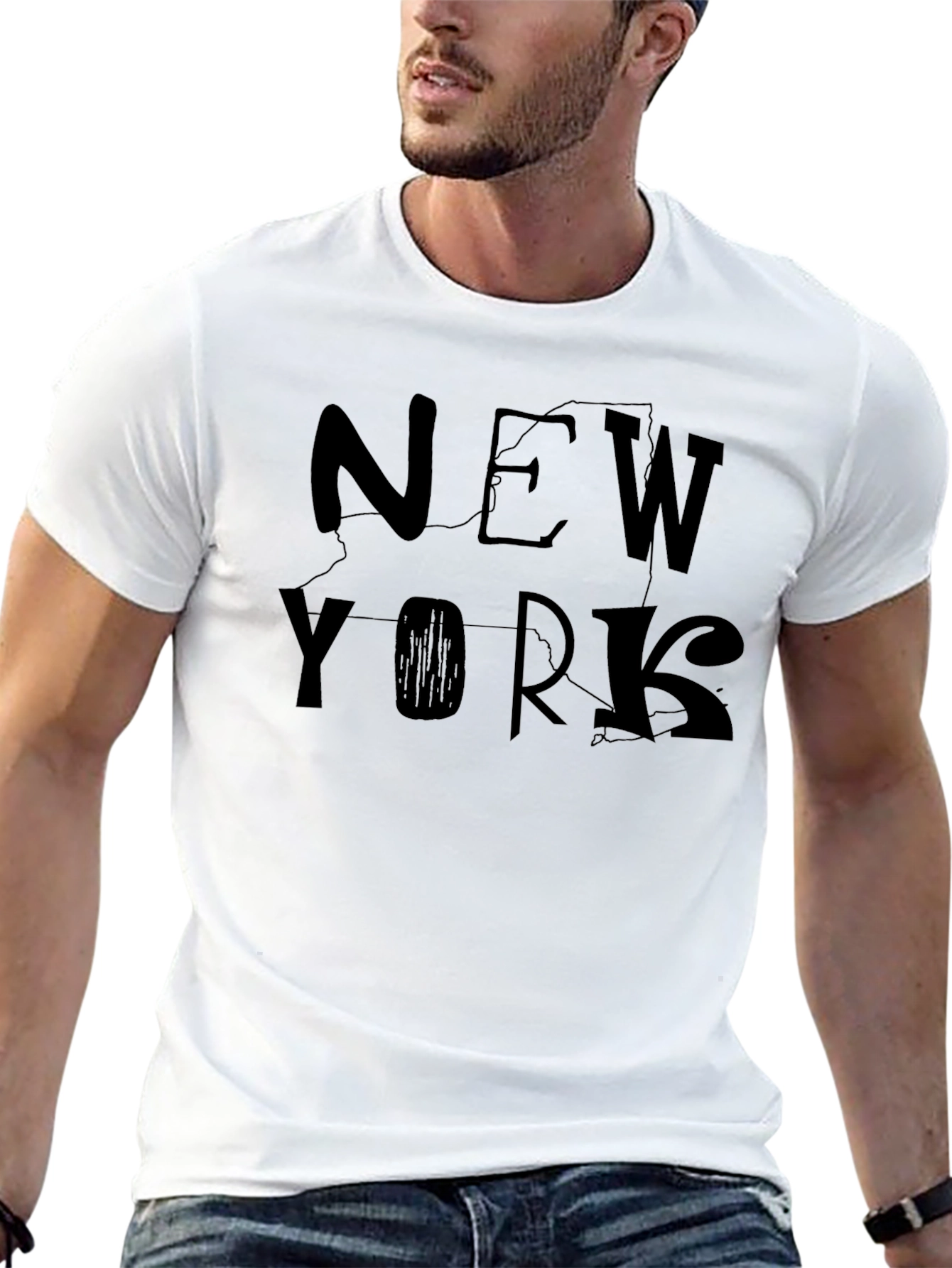 New York State T-Shirt - Black Graphic Tee