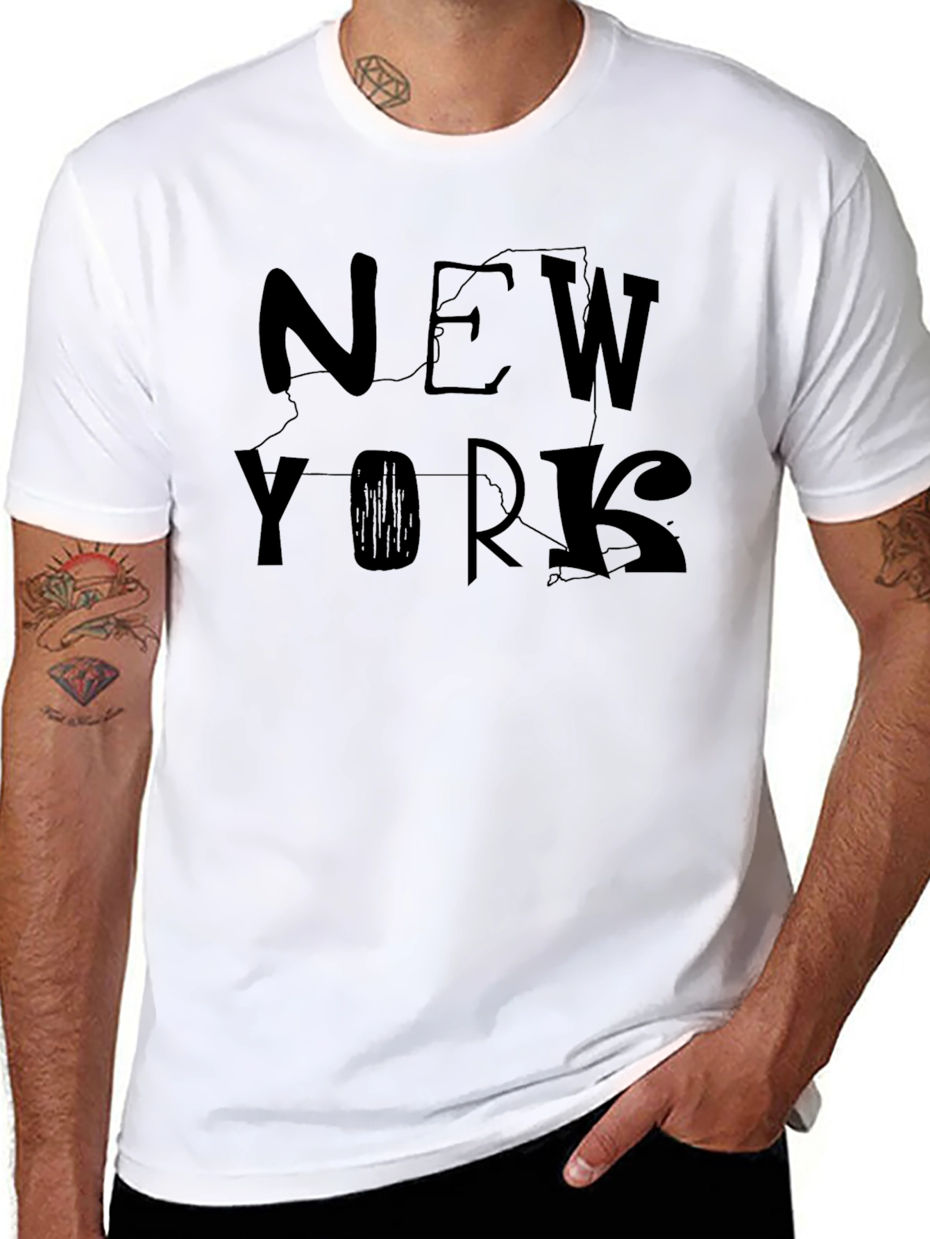 New York State T-Shirt - Black Graphic Tee