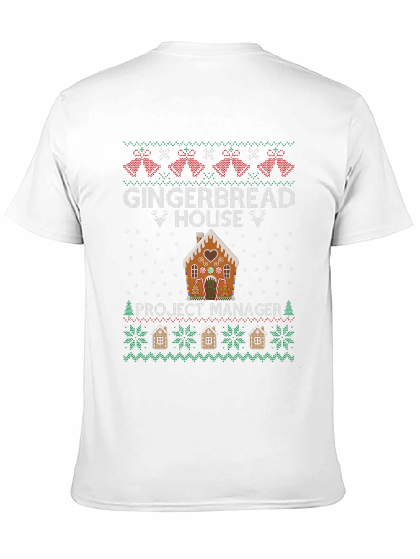 Gingerbread House Project Manager Ugly Christmas Sweater T-Shirt