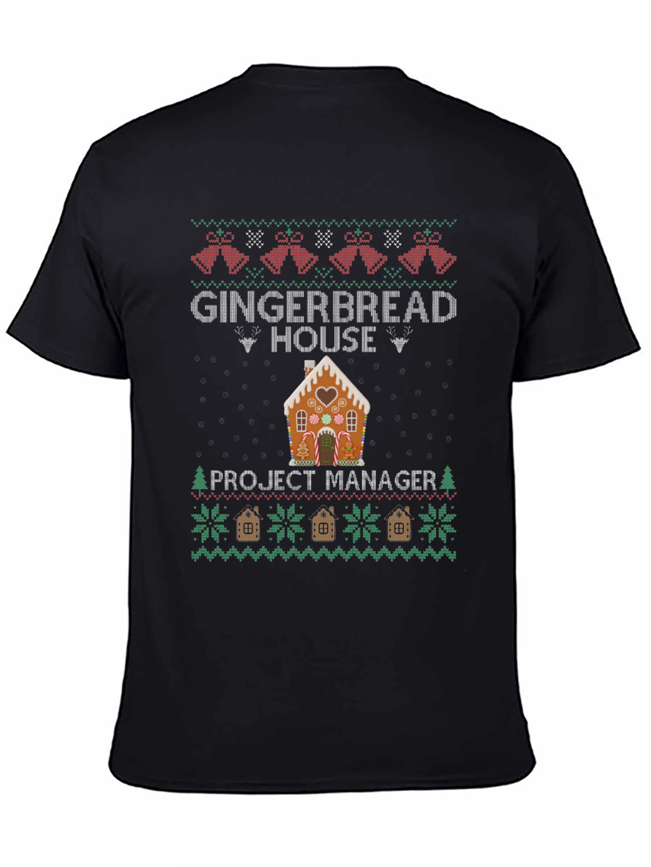Gingerbread House Project Manager Ugly Christmas Sweater T-Shirt