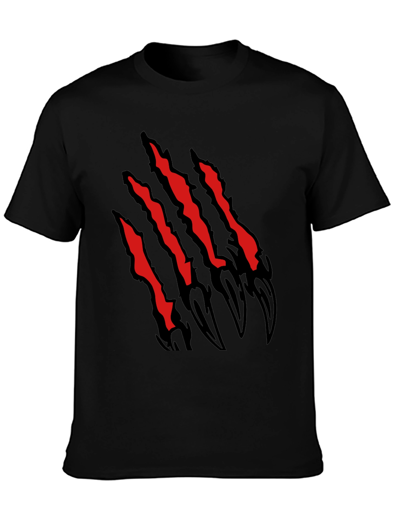 Claw Scratch Graphic Black T-Shirt