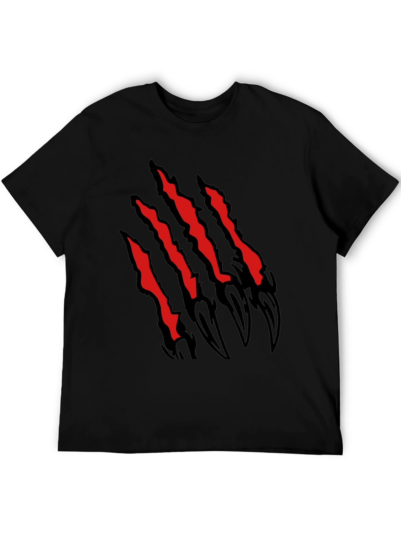 Claw Scratch Graphic Black T-Shirt